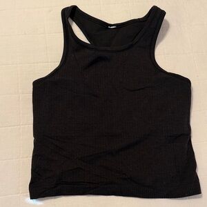 Lululemon Ebb to Street Cropped Racerback Tank - Black